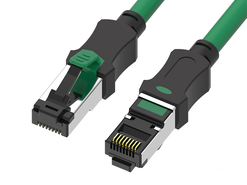 Oklopljeni S/FTP CAT.6A dvobojni patch kabel
